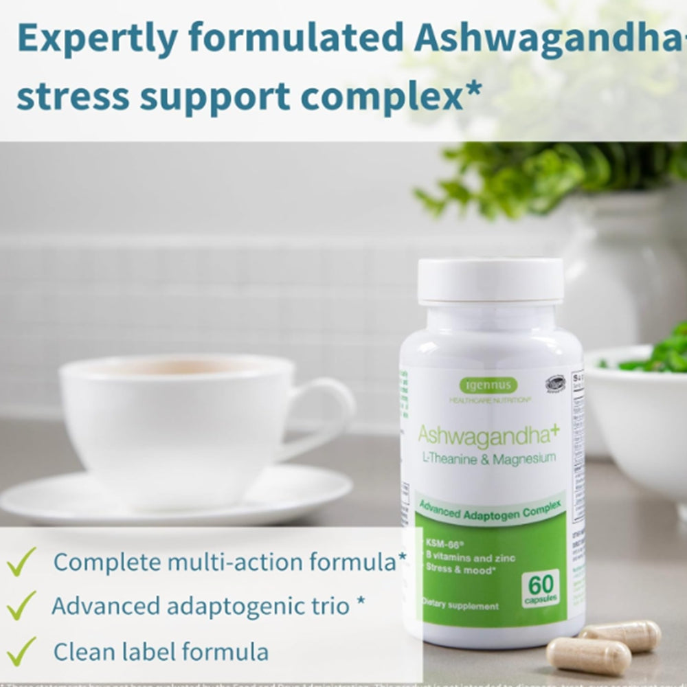 Igennus High Strength Ashwagandha Stress Relief Complex-60 Vegan Capsules