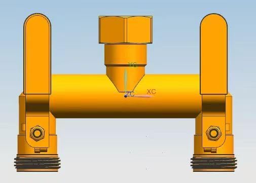 Garden Hose Splitter, 3/4” Rust and Freeze Resistant Outdoor Hose Manifold with 2 green Extra Long Handles Faucet Adapter-Heavy Duty Brass 2-Way Valve
