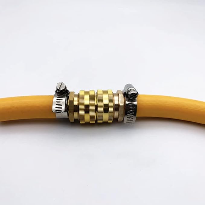 Hooshing Garden Hose Adapter 3/4" GHT to 3/4" GHT Double Male and Female Brass Hose Connectors with Washers