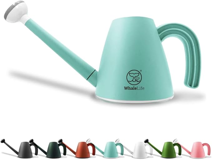WhaleLife Indoor Watering Can for House Bonsai Plants (2.0L, Blue)
