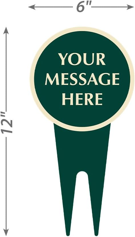 SmartSign Custom Designer Yard Stake Sign - Add Your Message, 6" x 12", Paddle Shape, 120 mil Aluminum Composite Sign w/Overcoat for Outside, Integrated Ground Stakes, Reflective Option, USA-Made