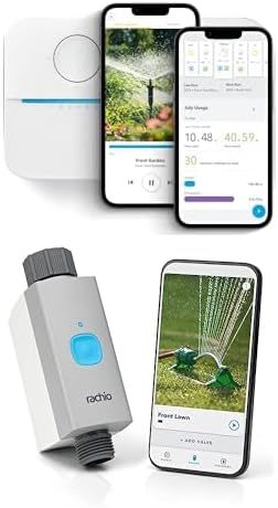 Rachio 3: 16 Zone Smart Sprinkler Controller + Smart Hose Timer Bundle (Automate Water & Sprinkler Schedules for Lawn, Garden, & Yard Care)