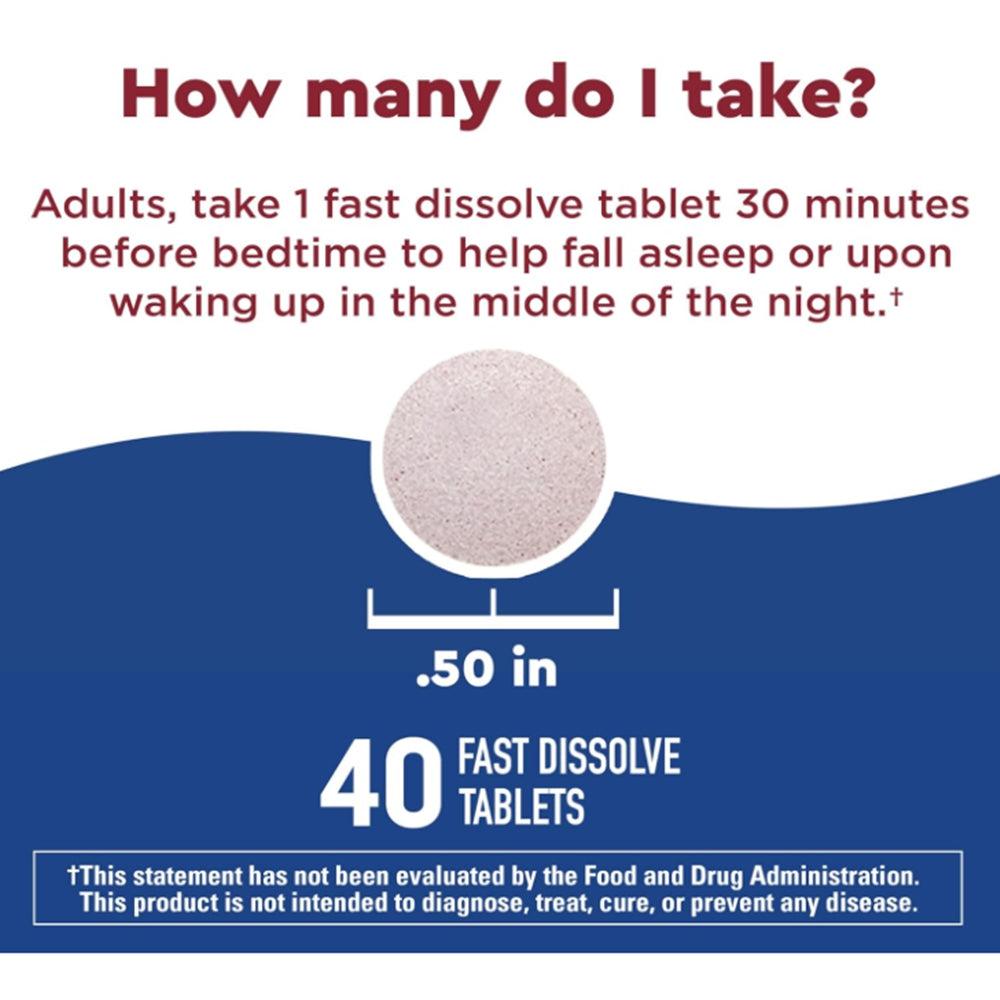 Nature Made Wellblends Back To Sleep 3 in 1 - 40 Fast Dissolve Tablets