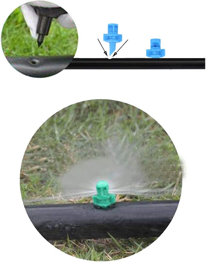 90 pcs, 90/180/360 Angle Sprinklers Miniature Garden Lawn Water Spray Atomization Sprinkler Nozzle Irrigation System Plant Waterer Garden Irrigation Sprinkler