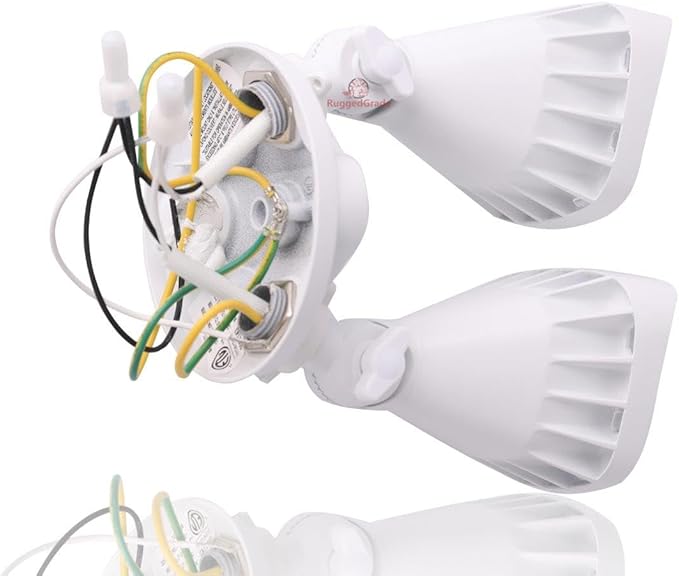 RuggedGrade 20W Turin II Series LED Security Wall Light - Adjustable LED Flood Light - 1,750 Lumens - 5000K Bright White - Bronze Housing - Outdoor LED Light - DLC 5.1 Premium