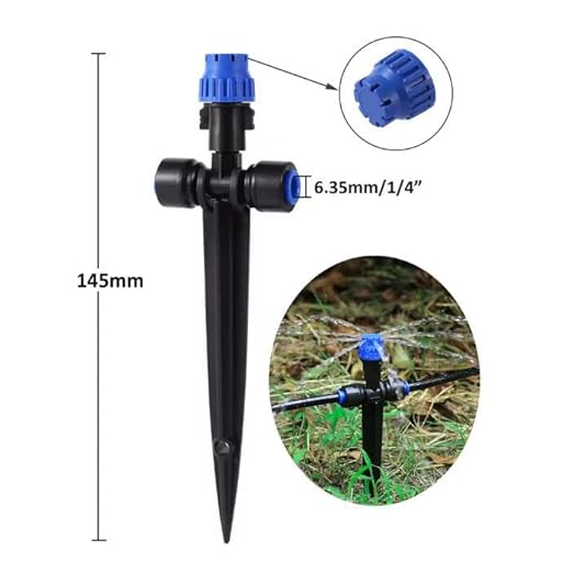 16.4FT Quick-Connect Drip Irrigation Kit with Adjustable Fan-Shaped Drippers for Garden Watering, Saving Water Automatic Irrigation Equipment for Greenhouse Raised Bed and Plants Vegetable Garden