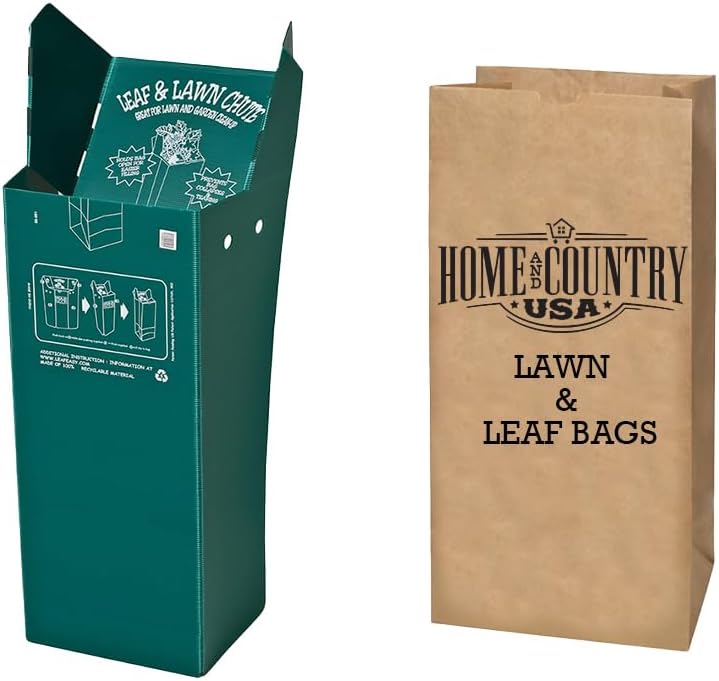 Leaf and Lawn Chute, 5 Paper Bags (30 Gallon).