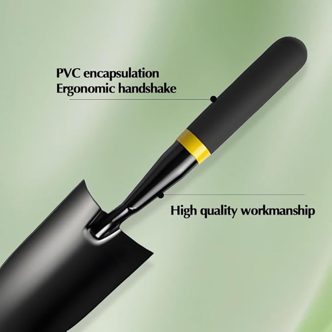 Garden Trowel - Metal Hand Shovel with Rubber Handle. This Garden Hand Trowel is Easy to use and Suitable for Soil Planting, Digging, transplanting and Outdoor Exploration Activities.