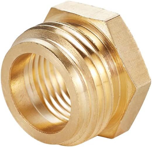 Brass Garden Hose Adapter, 3/4”GHT Male x 1/2”NPT Female Connector,GHT to NPT Adapter Brass Fitting,Brass Garden Hose to Pipe Fittings Connect 2pcs