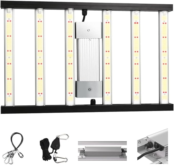 CANAGROW CG1500 LED Growing Lights for Indoor Plants 4x2ft Coverage with High Yield Diodes, Sunlike Full Spectrum Dimmable Plant Lamps for Hydroponic Indoor Seeding Veg Bloom Greenhouse