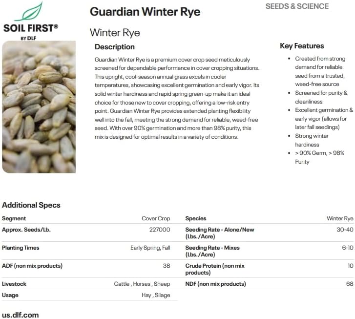 Guardian Winter Rye, Winter Rye Cover Crop, La Crosse Seed