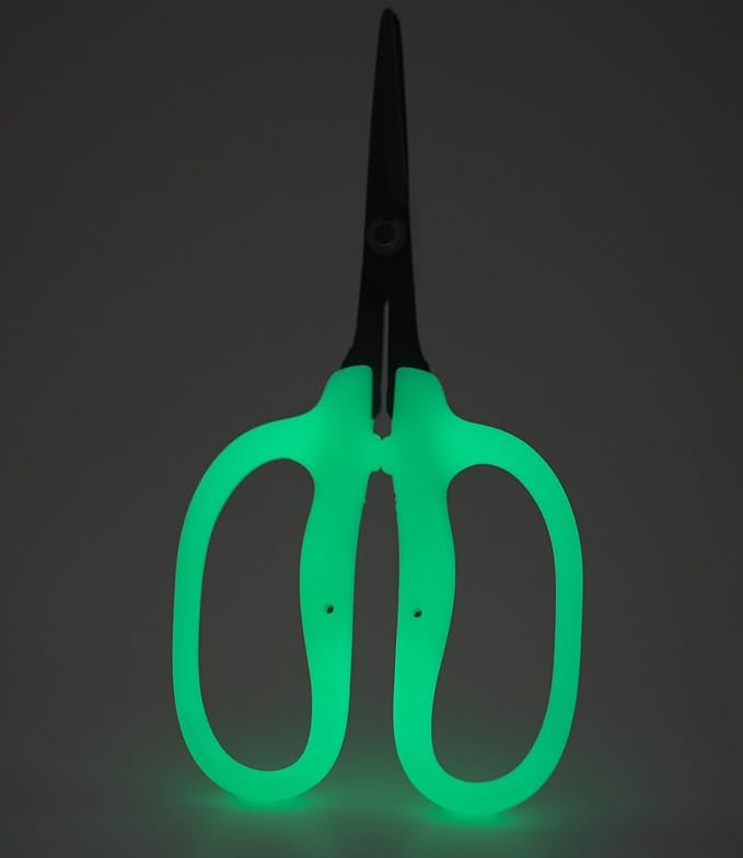 Obsidian Drake Pro Hort Trimming Scissors - Non-Stick Fluorine L-Shape Blade - Glow in the Dark - by Common Culture