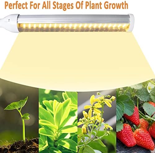 ELITUN LED Grow Light for Indoor Plants, Full Spectrum Plant-Growing Lamp with 315 LED Lamp Beads,5 Dimmable Levels & 3 Modes Timing Function, Auto On/Off (3 Heads Light)