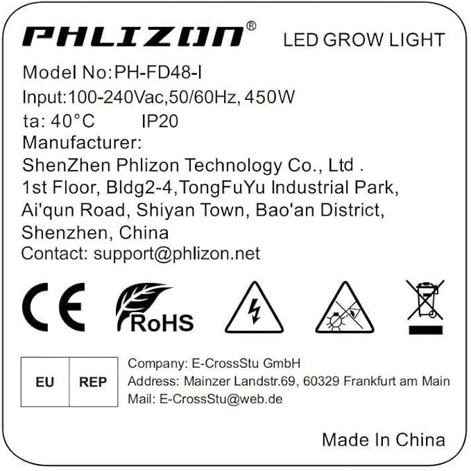 Phlizon FD4000 Plant Led Grow Light for 4x4ft 5x5ft Indoor Plants Coverage Daisy Chain Dimmable with UV IR Full Spectrum Growing Lamps
