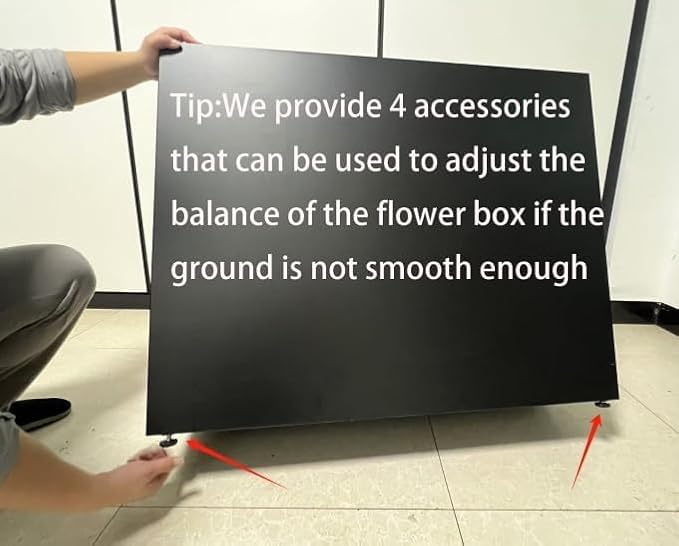 38" L x 13" W x 30" H Metal Tall Rectangular Planter - Large Planter Box for Outdoor Patio/Porch Modern Design for Plants, Flowers, Garden,Spliced Flower Pot (White)