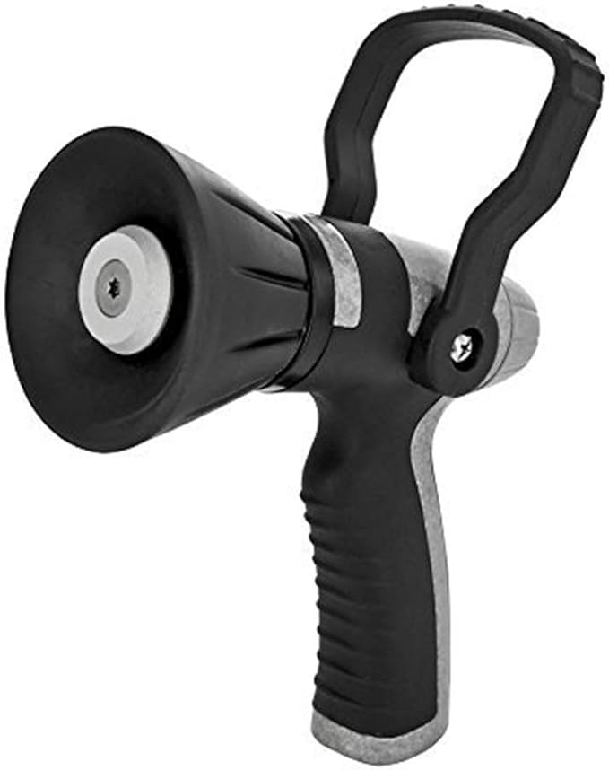 Garden Hose Nozzle, Heavy Duty Metal Hose Sprayer Nozzle Hose Sprayer Water Hose Nozzle Perfect for Cleaning, Watering Garden Street, Washing Cars, Bathing Pets (Metal, Fireman Style Nozzle)