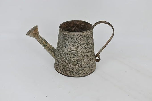 Vintage Metal Flower & Garden Watering Can, Rustic Farmhouse Decorative Watering Pot Planter for Home Patio Backyard Outdoor Plant Care