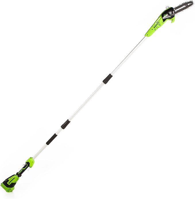 Greenworks 24V 8" Cordless Polesaw (Great For Pruning and Trimming Branches / 125+ Compatible Tools), Tool Only