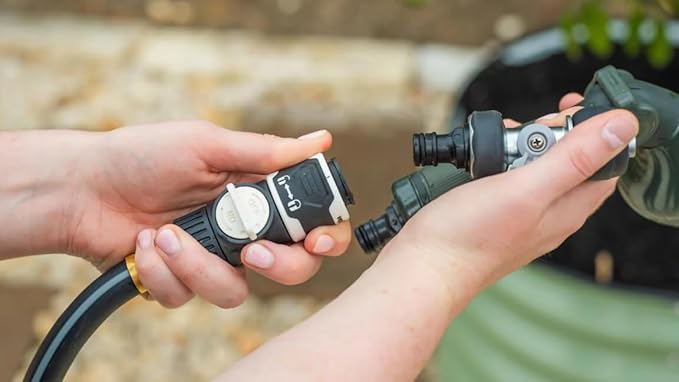 Vego Garden Hose Reel Retractable 1/2" x 100ft Wall Mounted Hose Reel Automatic Rewind, Any Length Lock with 9 Patterns Sprayer Nozzle, Quick Connector and Adjustable shot Nozzle