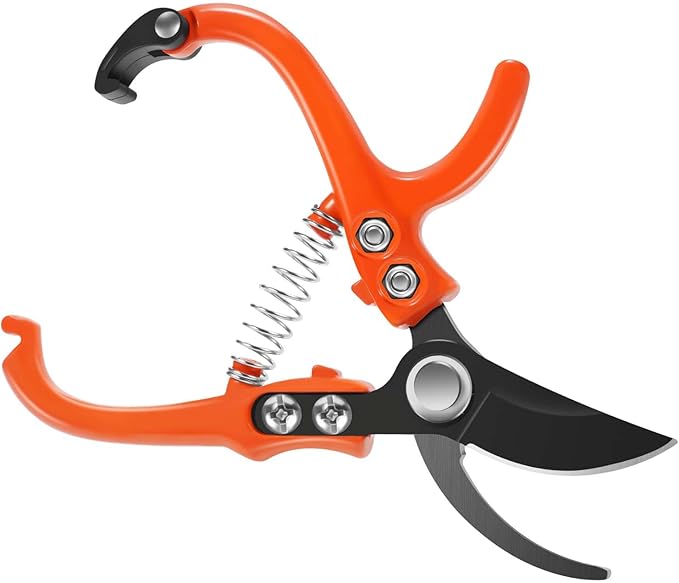 6.3" Garden Scissors for Plant, Bypass Blade Pruner, Pruning Shears for Cutting Flowers Stems, Trimming Plants, Bonsai and Fruits Picking
