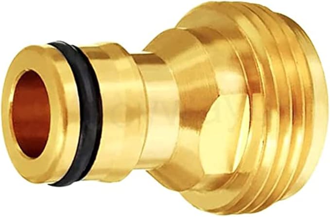 Joywayus 3/4” GHT Male Garden Hose Quick Connect Adapter Brass Connect Fitting(Pack of 4)