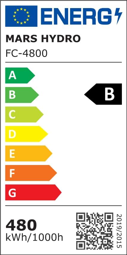 MARS HYDRO FC4800 Samsung LM301H EVO Bar LED Grow Light 4x4, 1296 Diodes, with Smart Controller, 480W Full-Spectrum Foldable Dimmable Daisy Chain Commercial Growing Lights for Indoor Plants