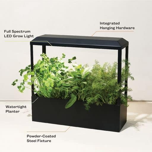 Modern Sprout Smart Growhouse - LED Grow Light for Indoor Plants - Plant Grow Light for Indoor Gardening System - Countertop Planter for Herb Garden with Smart App Control - Matte Black