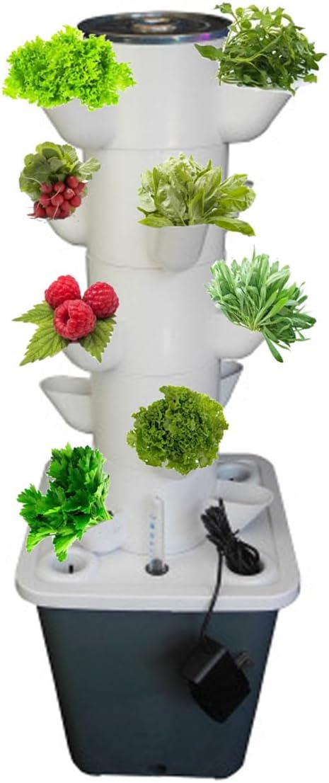 Hydroponics Growing System kit, 15 Pods Vertical Hydroponic Tower for Smart Indoor Home Gardening Lovers Hydroponic Germination Kit