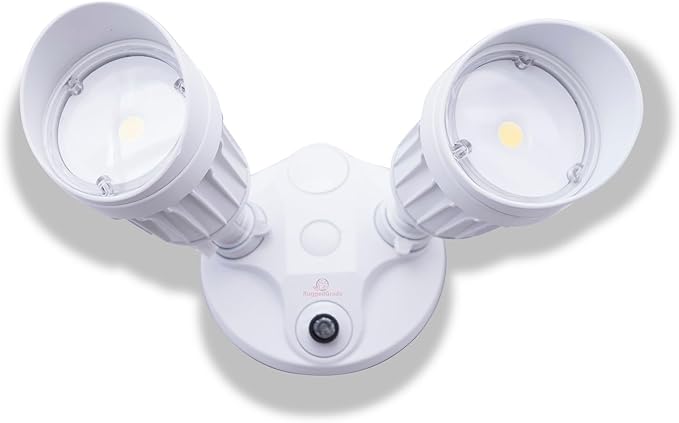 RuggedGrade 20W Lacuna II Series LED Flood Light - 2,400 Lumens - 5000K Bright White - White Housing - Outdoor LED Light - DLC 5.1 Premium