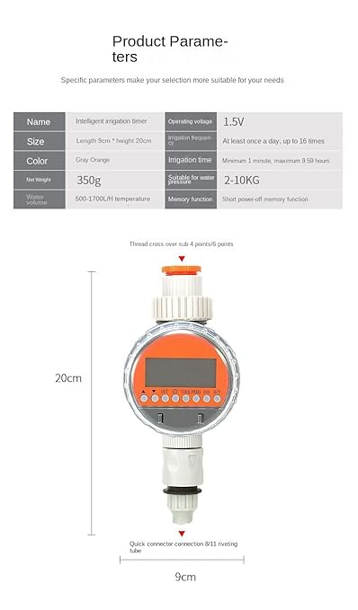 Hose Watering Timer Sprinkler Timer, Programmable Water Timer for Garden Hose, Outdoor Faucet, Drip Irrigation and Lawn Watering System (Timer)