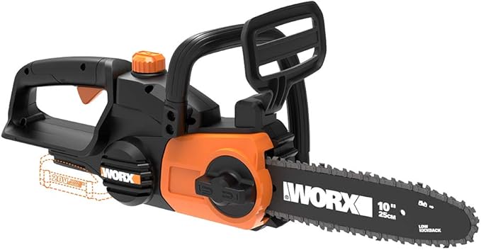Worx 20V 10" Cordless Chainsaw Power Share with Auto-Tension (Tool Only) - WG322.9