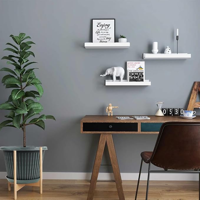 Large-Planter-Indoor-Outdoor Plant Pots, 16 inch 4 Pack Plastic Flower Pots with Saucer And Drainage Holes, Modern Garden Planters For Planting Medium Large Plants, Decorative Resin Garden Pots