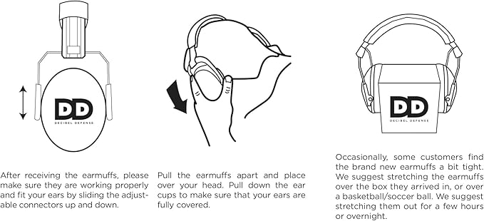 Professional Safety Ear Muffs by Decibel Defense - 37dB NRR - The HIGHEST Rated & MOST COMFORTABLE Ear Protection for Shooting & Industrial Use - THE BEST HEARING PROTECTION...GUARANTEED