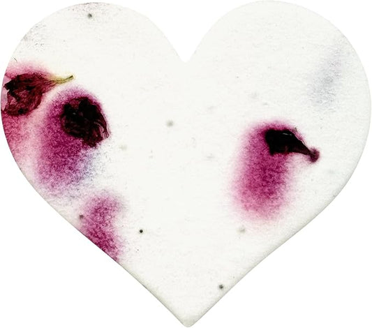 Heart Seed Paper – 50pcs Large Magenta Plantable Wildflower, Writable & Plantable Gift for Moms, Plant Lover, & Teachers, Ideal for Weddings, Baby Shower, Memorial, & Celebrations