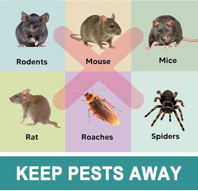 Pest Control Pouches, Rodent Repellent, Mouse Repellent, Repel Mice, Mouse, Rats, Ants, Roaches, Spiders, Moths & Other Pest, Rat Repellent Safe for Kids & Pets, Mice Repellent 8P