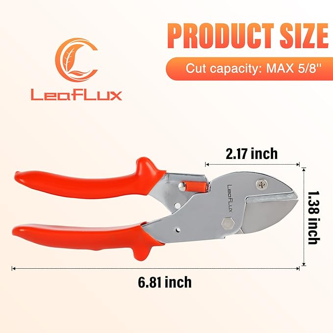 7" Professional Anvil pruner with SK-5 Blades, Best for Dry, Dead Stems & Branches, Plastic, Rubber.Gardening Clipper ,Cut-Multi-Purpose handheld shears for Industry & Crafts|LFXP1107