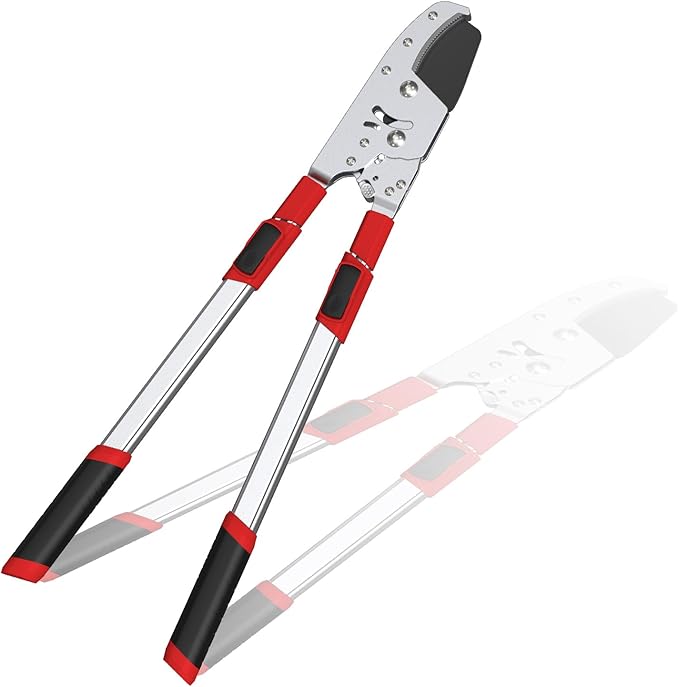 GARTOL Heavy-Duty Extendable Loppers, 28"-41" Telescopic Tree Trimmer, Double Ratcheting Branch Cutter, Anvil Lopper for Thick Branches, Cuts 2" Dry Wood