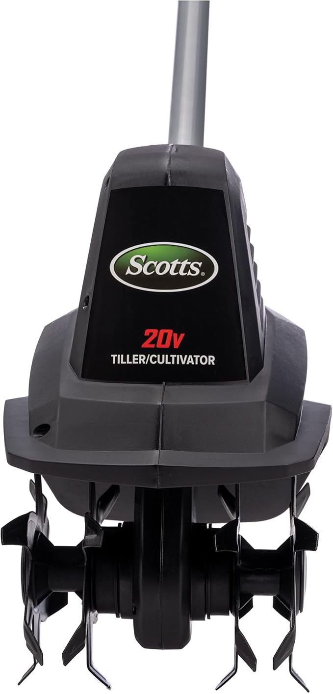 Scotts Outdoor Power Tools TC70020S 20-Volt 7.5-Inch Cordless Garden Tiller Cultivator, (2AH Battery & Fast Charger Included)
