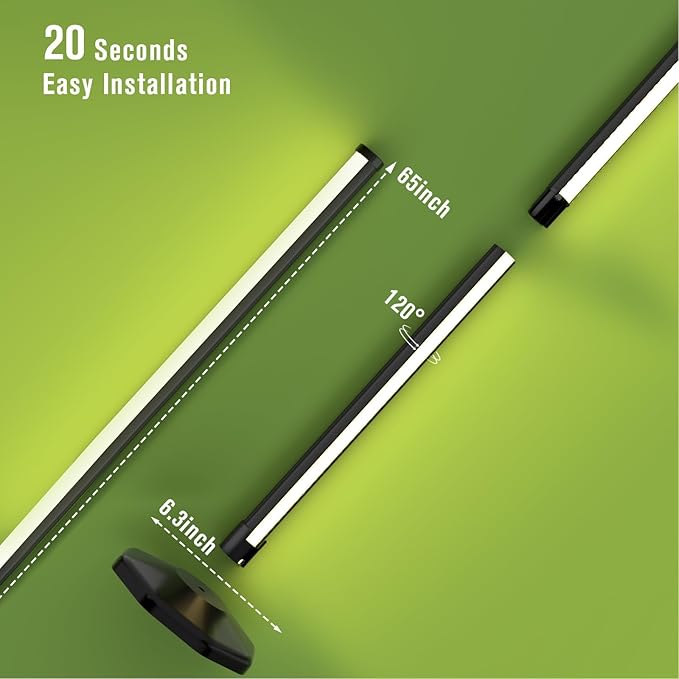 bedee LED Grow Light for Indoor Plants: 65 Inch Full Spectrum Plant Lights for Seed Starting with Timer and 10 Level Dimmable Standing Plant Growing Lamp for Greenhouse with Hanging Accessories