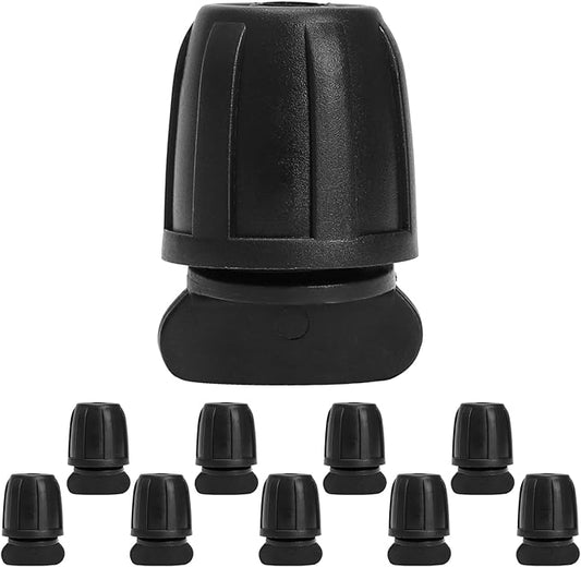Bonviee 10 Pack 5/16” Drip Irrigation End Cap Connectors, Barbed Lock End Plug Fittings for 5/16 Inch Tubing, Leak-Proof Closure for Garden Hose Drip Line Termination, Easy No-Leak Installation