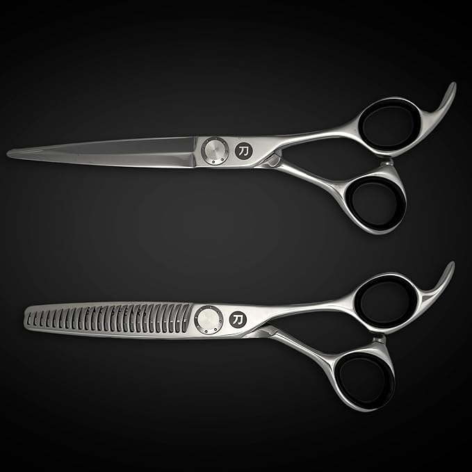 Saki Shears Tanto - Professional 6.5" Hair Cutting Scissors Set Includes Thinning Shears and Leather Case