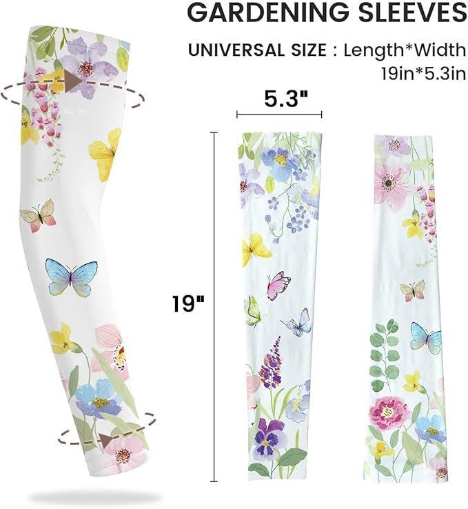 Gardening Sleeves Farm Sun Protection Arm Cooling Sleeves Thorn Proof Garden for Women Men with Thumb Hole