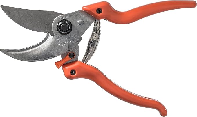 Original LÖWE 9 Bypass Pruning Shears 9.104 with Adjustable Grip Width - Sharp Carbon Steel Blades with Non-Stick Coating Ideal for Cutting Plants, Roses, and Cut Flowers