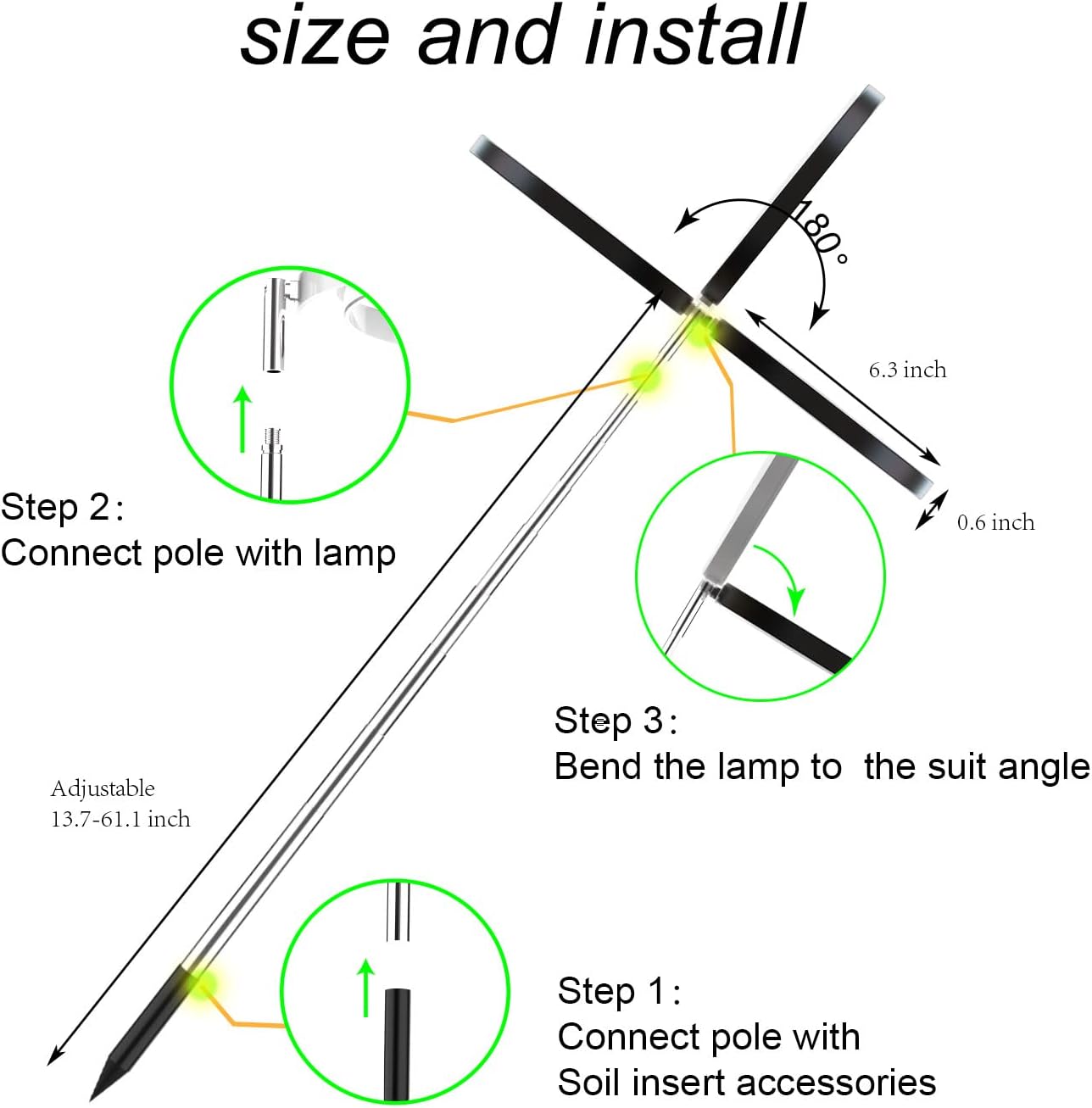 Plant Grow Light,yadoker LED Growing Light Full Spectrum for Indoor Plants,Height Adjustable, Automatic Timer, 5V Low Safe Voltage,Idea for Large Plant Light