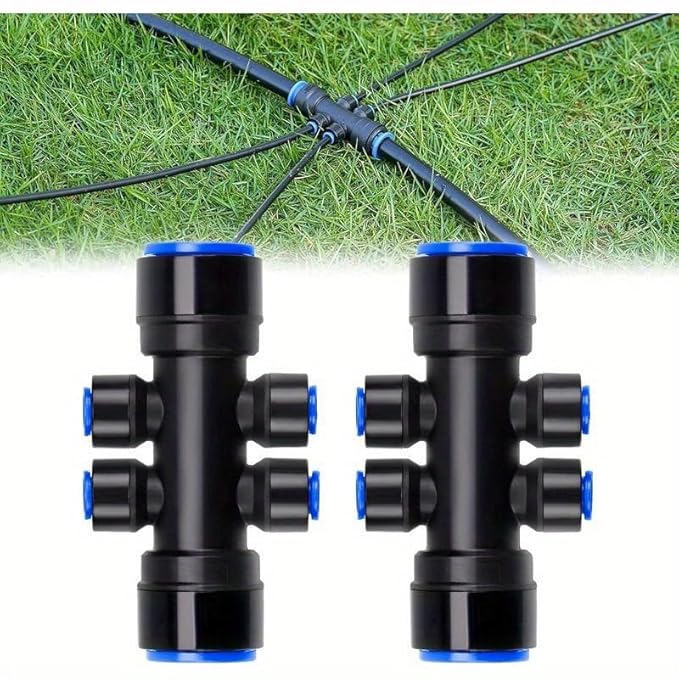 124.6FT Quick Connector Drip Irrigation System Kits Automatic Garden Watering Sprinkler with 1/2 &1/4 inch Tubing Hose Patio Misting Plant Irrigation Equipment for Indoor Greenhouse Flower Beds Lawn