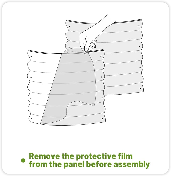 SnugNiture 8x2x2ft Raised Garden Bed Kit, 24" Tall Outdoor Metal Raised Planter Box for Planting Plants Vegetables Flowers Fruits, Brown