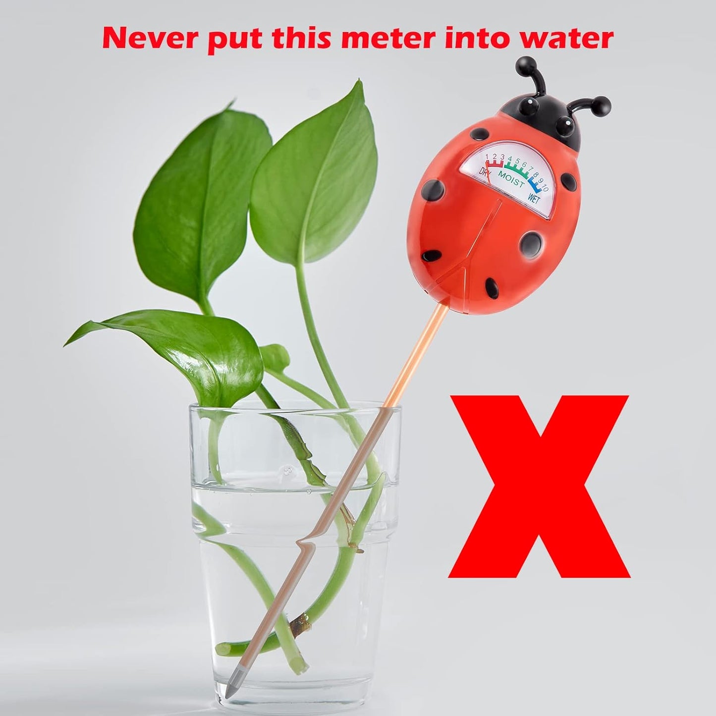 Tennedriv Green Soil Moisture Meter for House Plants, Plant Water Meter,Plant Moisture Meter for House Plants and Outdoor Plants, No Batteries Required