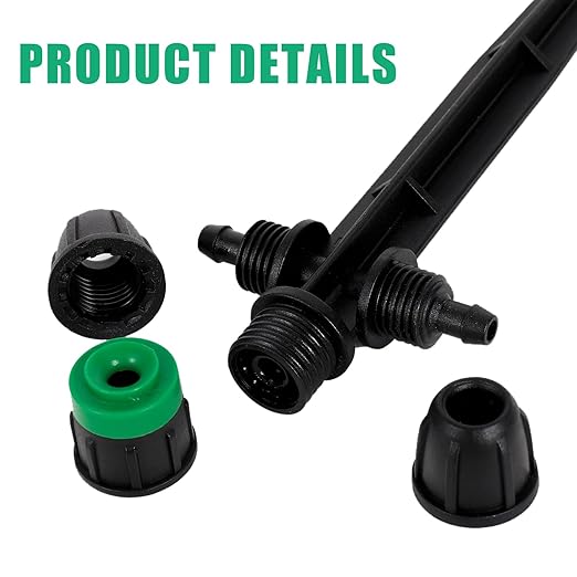 30 Pcs Drip Irrigation Sprayer Emitters for 1/4" Irrigation Tubing, Adjustable 360 Degree Water Flow Drippers on 6.5" Sturdy Stake with Double Lock Barbed Irrigation Drippers