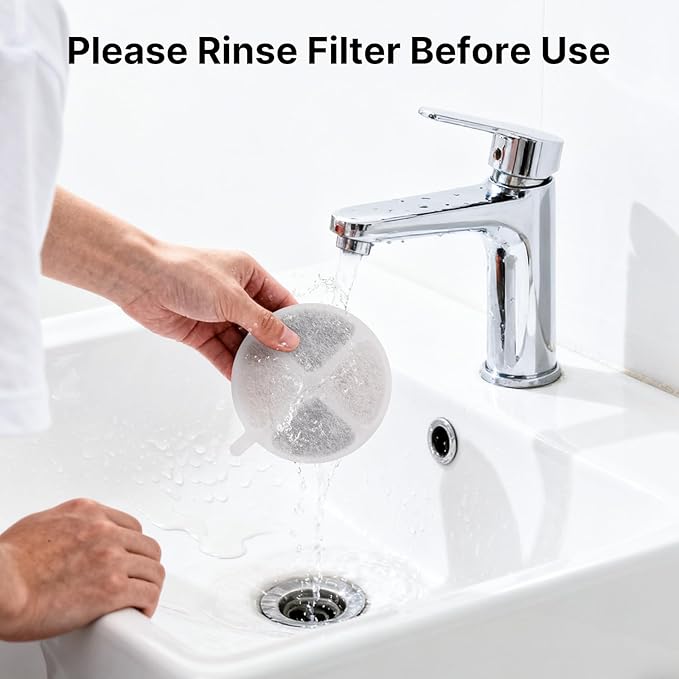 Cat Water Fountain Filters, 5 Pcs Replacement Filter for 1.8L/62oz Pet Water Fountain (5 Pack Filters)