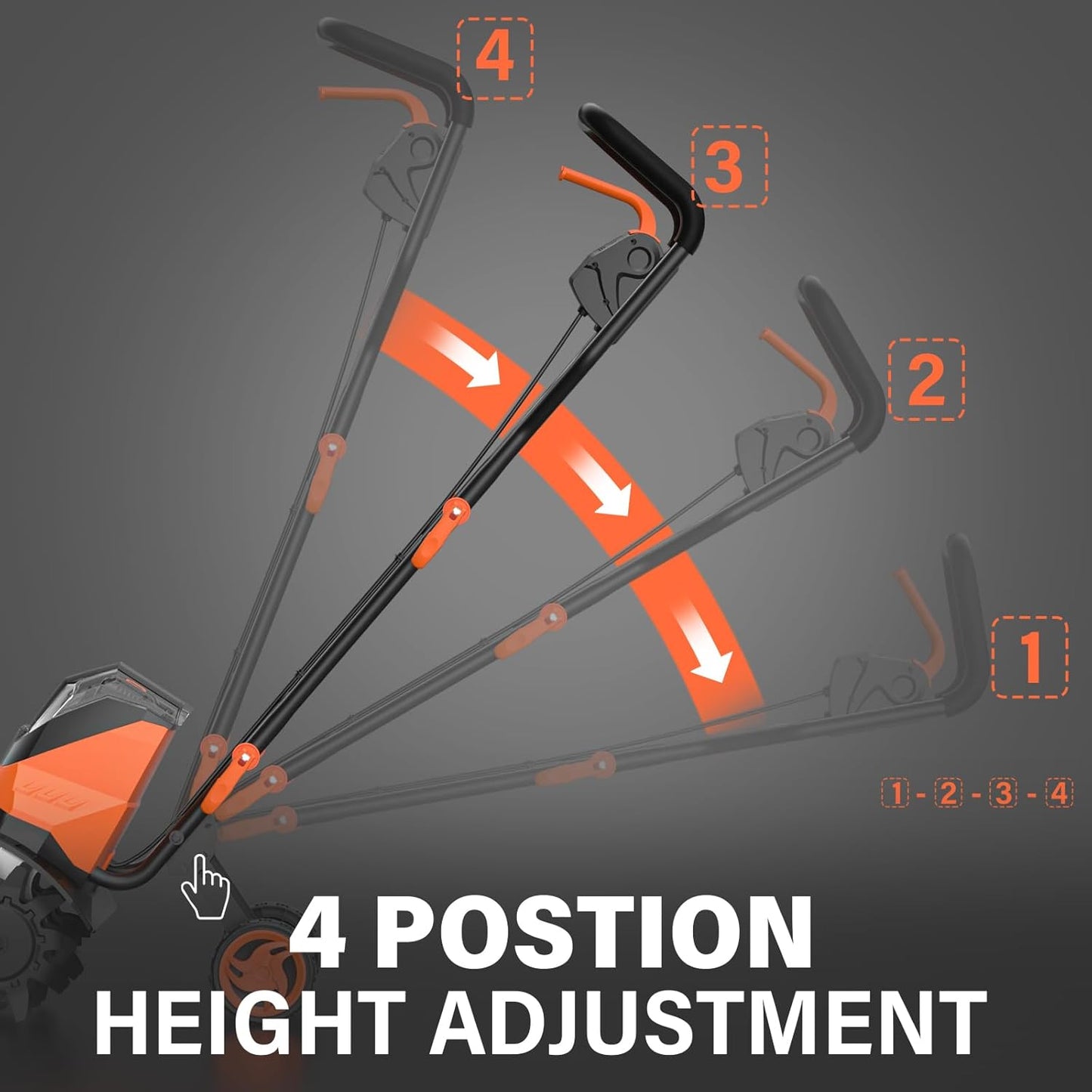 MAXLANDER Cordless Tiller Cultivator, 40V 12-Inch Brushless Battery Powered Garden Tiller with 4 Steel Tines, Powerful 280 RMP Rototiller, 2x4.0Ah Battery and Charger Included